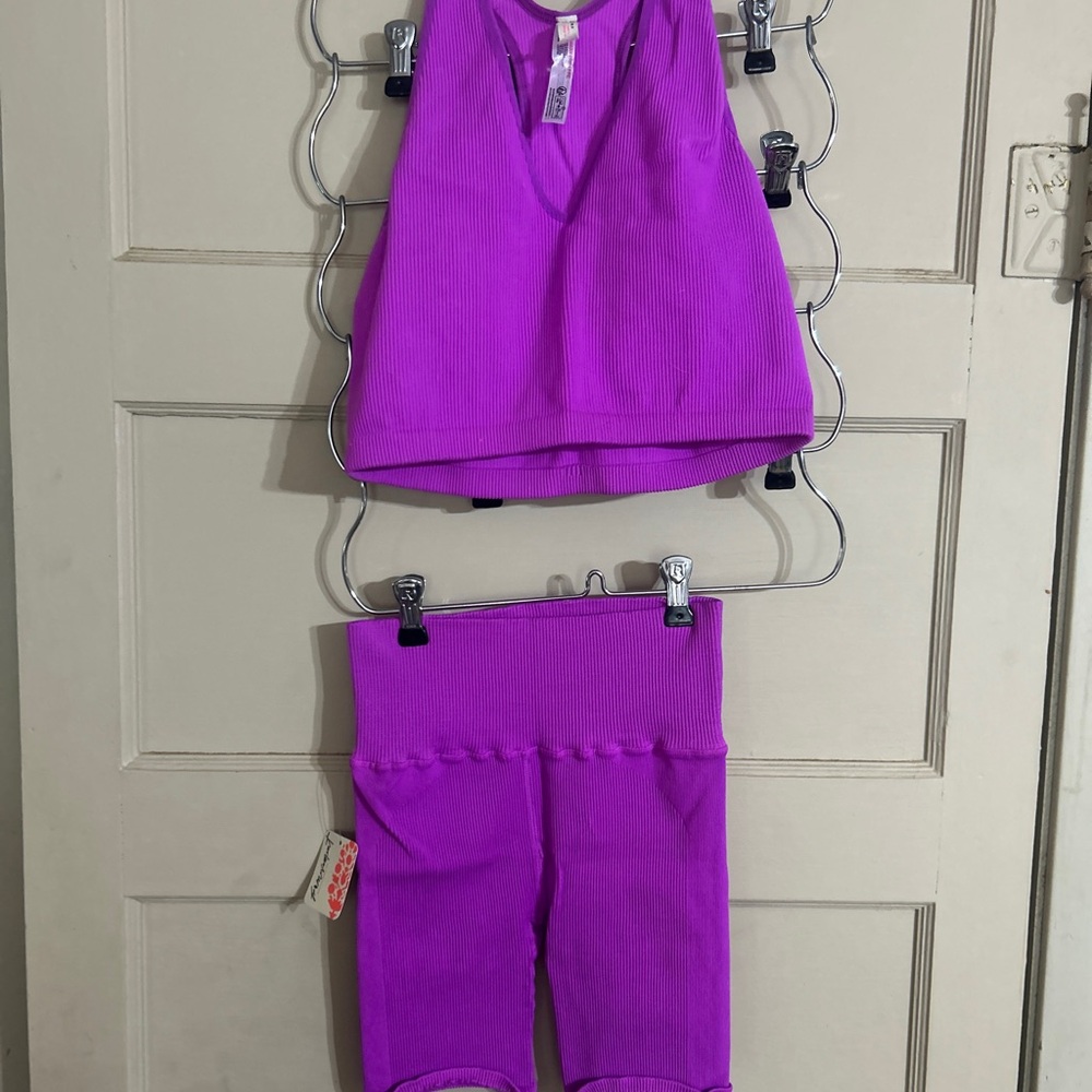 FREE PEOPLE Purple Two-Piece Set